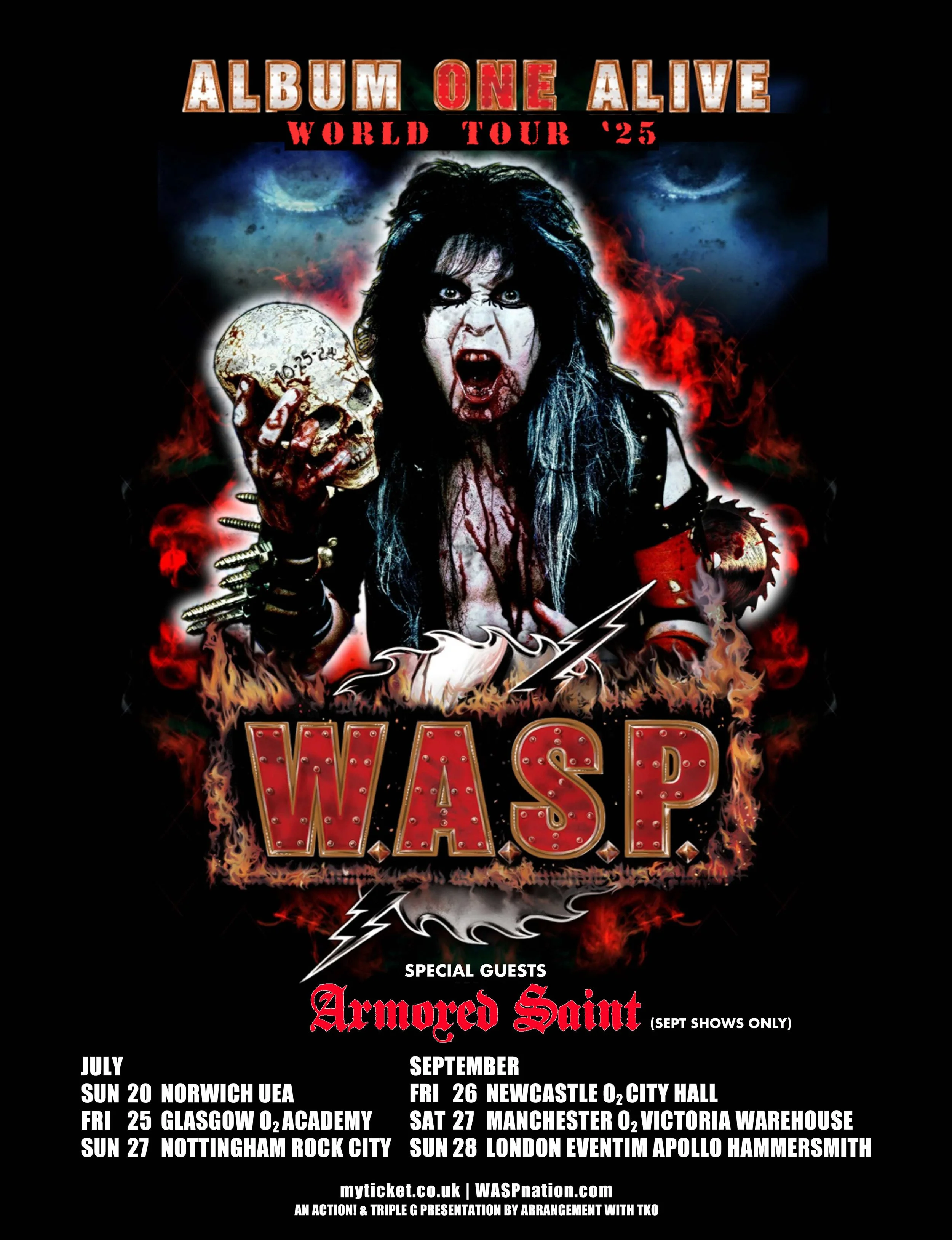W.A.S.P. return to the UK for 